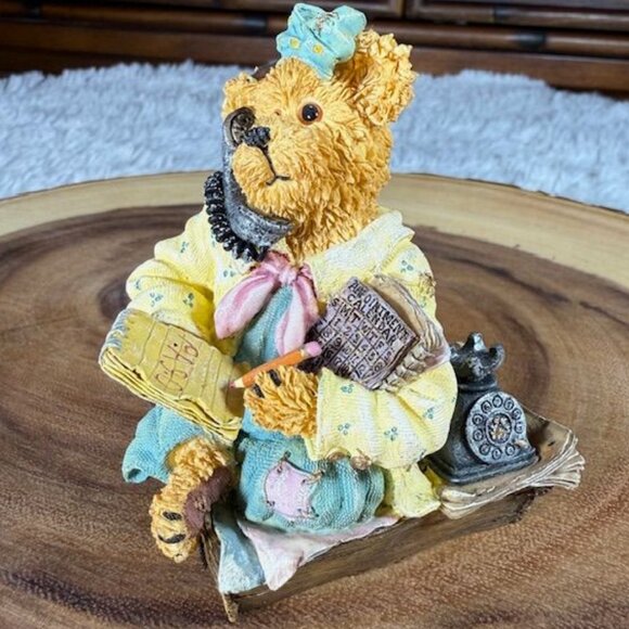 Vintage Boyds Bears Ineeda Break Overworked Bearstone Collection Figurine - Picture 1 of 11